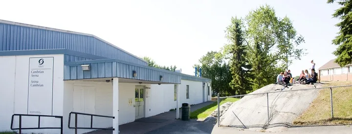 Exterior of Cambrian Arena.