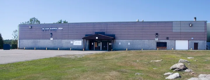 Exterior of I.J. Coady Memorial Arena.